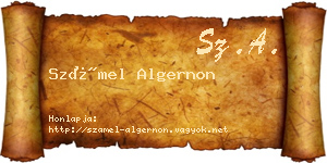 Számel Algernon névjegykártya